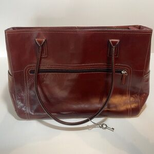 Fossil Leather Laptop Tote Purse Great Condition